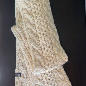The North Face Women's Cream Cable Knit Scarf